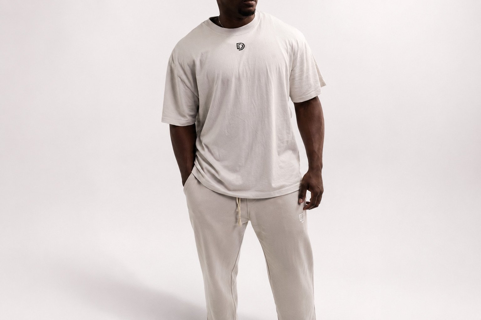 Push Your Limit Oversized Faded Bone T-shirt