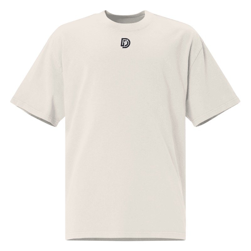Push Your Limit Oversized Faded Bone T-shirt - Image 3